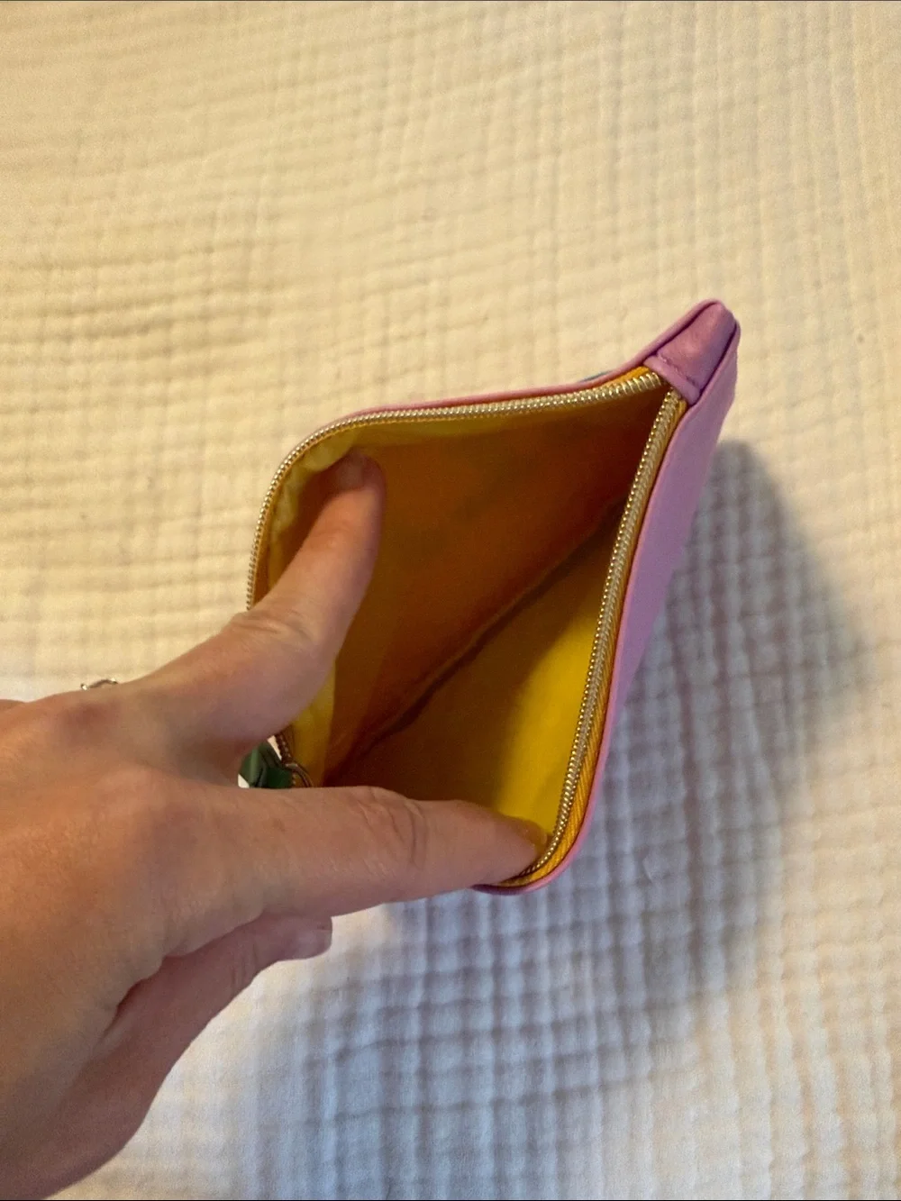 ipsy Lilac Cosmetic Pouch with Multicolor GLAM Letters